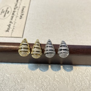 Modern Women Tear-drop Full Zirconia Drop Huggies <strong>Earrings</strong> Wholesale <strong>Statement</strong> <strong>Earrings</strong> - Product Image 4