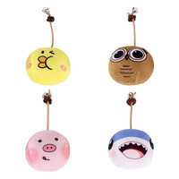 Jouet en peluche interactif pour chat, balle de chat en peluche avec clochette et herbe à chat, motifs cochon, canard, requin, hibou, pour chats d'intérieur et chatons