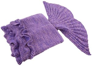 <span class=keywords><strong>Couverture</strong></span> en tricot pour enfants, motif sirène, cadeau amusant pour enfants, vente en gros Kingworth - Product Image 3