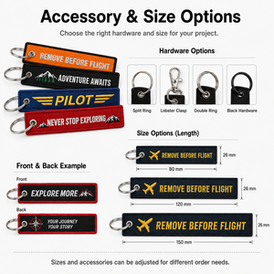 Creative Brand Merchandise Rectangular Woven Twill <b>Key</b> Chains Custom Logo Embroidered Keyring Promotional Souvenir Giveaway - Product Image 2