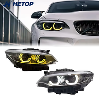 Phare HETOP F22 2014-2021, double couleur jaune et blanc, mise à niveau de la série 2, DRL Ikon M2 LED LCI, phare Angel Eye pour BMW