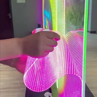 Verre transparent d'intérieur d'affichage à LED des médias 3D, écran de visualisation mené