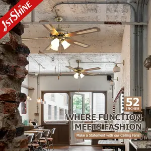 1stshine Ceiling Fan Tropical Quiet 5 MDF Blades AC Motor Classic Ceiling Fan With Pull Chain