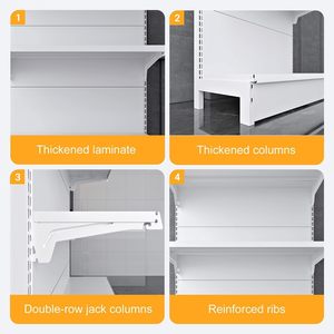 Estanterías de Supermercado, Estanterías de Almacenamiento, Estanterías Gondola para Supermercados, Estantes Metálicos para Tiendas, Estanterías Gondola, Estanterías de Exhibición - Product Image 6
