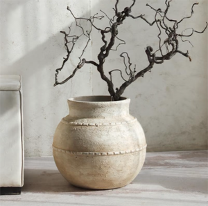 Nuevo producto de decoración del hogar montado en el suelo de estilo chino-<span class=keywords><strong>Maceta</strong></span> de <span class=keywords><strong>barro</strong></span> de magnesio en forma de cilindro redondo creativo - Product Image 2