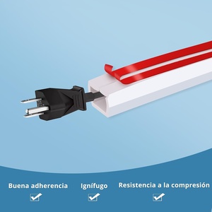 Canal de <span class=keywords><strong>Cables</strong></span> Flexible de Plástico de 2 Metros, 15 mm x 10 mm, Canal para <span class=keywords><strong>Cables</strong></span> con Adhesivo para Pared, Sistema de <span class=keywords><strong>TV</strong></span> Pequeño, <span class=keywords><strong>Cables</strong></span> para Pared y Suelo, Blanco - Product Image 3