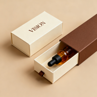 Boîte à tiroir en carton de teinture de mode personnalisée de luxe 30ml flacon compte-gouttes d'huile essentielle emballage de soins de la peau boîte d'huile pour cheveux de barbe