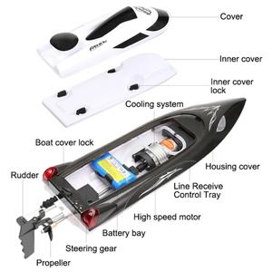 SJY-HJ809 Bote de Carreras a Control Remoto de Alta Velocidad de 2.4 GHz y 35 km/h, Bote R/C de Alta Velocidad Resistente al Agua con Sistema de Refrigeración por Agua - Product Image 4