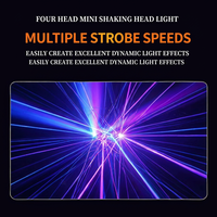 Projecteur Beam à 4 têtes mobiles de qualité professionnelle, LED haute puissance, avec anneau, pour la location d'événements et la production