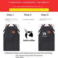 Tabliers de travail en cuir, denim et toile pour hommes, robustes, avec logo personnalisé, pour barista, chef, restaurant, jardinage, barbecue et barbier