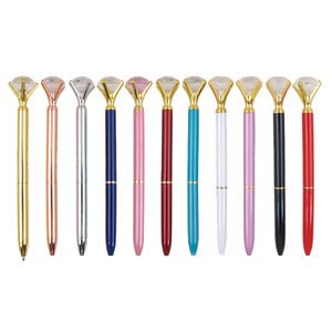 Stylo bille publicitaire en métal personnalisé avec logo diamanté, idéal pour l'hôtellerie et la promotion – Prix abordable - Product Image 1