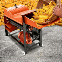 Décortiqueuse de maïs à essence entièrement automatique avec décorticage rapide, moteur à carburant intégré et productivité de 2000 kg/h
