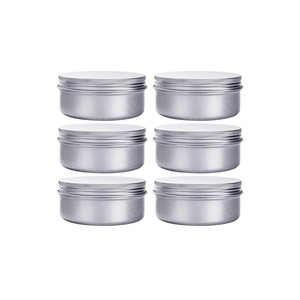 Pot en aluminium, boîte ronde en aluminium avec couvercle à vis, boîtes métalliques avec couvercles pour <span class=keywords><strong>baume</strong></span>, crème, bougies, contenants rechargeables, 60 ml - Product Image 6
