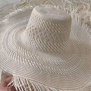 ND127 Sombreros de Papel de Arroz Japonés Glaseado, 5bu 3bu 8bu, Cuerpo de <span class=keywords><strong>Sombrero</strong></span> de Papel Japonés <span class=keywords><strong>con</strong></span> Cera, Tejido a Mano, <span class=keywords><strong>Toquilla</strong></span> - Product Image 1