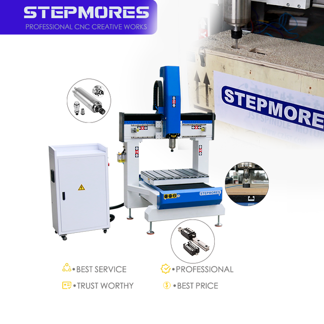 High Rigidity6050 Z Axis 400mm Single Spindle Water Cooling 3-Axis CNC Router Wooden Box Cutting Milling Machine