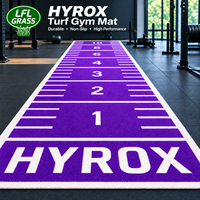 Tapis de sol HYROX sur mesure de 2m, 3m, 4m de largeur pour piste de luge, idéal pour l'entraînement fonctionnel et la remise en forme sur gazon