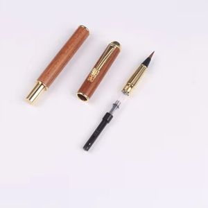 Logo personnalisable usine diamant Art stylo bois calligraphie <span class=keywords><strong>pinceau</strong></span> stylos <span class=keywords><strong>rechargeable</strong></span> <span class=keywords><strong>encre</strong></span> chinoise lavage dessin outil d'écriture - Product Image 4