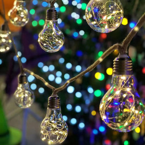 Waterproof Solar <b>Rope</b> String <b>Lights</b> Globe Copper Wire <b>Lights</b> Outdoor Patio Christmas Holiday Decorative Atmosphere <b>Light</b> - Product Image 2