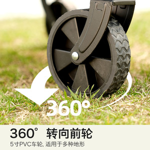 Tan Xian Zhe Folding Camping <b>Cart</b> 70kg Load Capacity 5-Inch PVC Wheels Steel Frame Outdoor <b>Shopping</b> <b>Cart</b> Foldable Design - Product Image 2