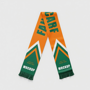 Écharpe de supporter de football en polyester à sublimation longue avec logo personnalisé, vente en gros - Product Image 2