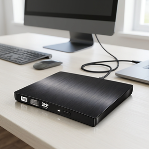 Unità DVD/CD-ROM USB 3.0 Esterna con Velocità di Lettura 8x/Scrittura 24x, Caricamento a Vassoio per PC/Laptop/Desktop - Product Image 2