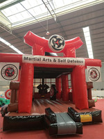 Château gonflable de samouraï à vendre / Aire de jeux gonflable de dojo ninja pour l'école