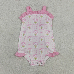 Mameluco para Bebé Recién Nacido, Mameluco sin Mangas para Niña, Mameluco con Estampado de Lunares y Cuadros - Product Image 5