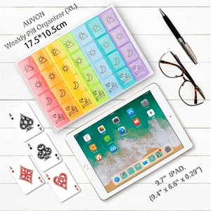 Chất lượng cao sản phẩm nhựa cầu vồng màu 7 ngày Pill Organizer nhỏ 28 trường hợp hàng tuần Pill hộp - Product Image 6