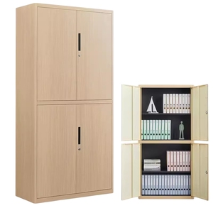 Muebles <span class=keywords><strong>de</strong></span> Oficina <span class=keywords><strong>de</strong></span> Acero, Gabinete con Impresión <span class=keywords><strong>de</strong></span> <span class=keywords><strong>Transferencia</strong></span> <span class=keywords><strong>de</strong></span> Madera, Archivador Metálico con Puerta <span class=keywords><strong>de</strong></span> Vidrio y Estantes - Product Image 1