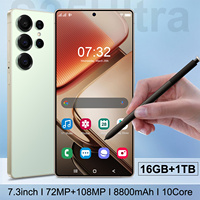 Smartphone 5G Ultra 16 Go + 1 To Débloqué Jeux HD Double SIM Écran 7 Pouces Smartphone Android Global Téléphone Mobile