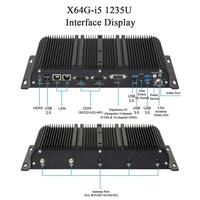 Lüfterloser Industrie-Mini-PC Intel Core I5 1235U GPIO Dual 2.5G LAN 9-36V Weitspannungsbereich Eingebetteter IPC für Automatisierung