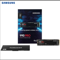 MZ-V9P1T0BW 990 PRO 1TB NVMe M.2 2280 SSD PCIe Gen4 X4 Internal Solid State Drive untuk Gaming Desktop Workstation PC