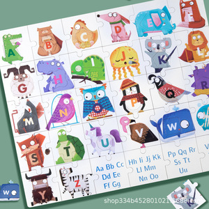 <span class=keywords><strong>Puzzle</strong></span> éducatif en bois pour enfants, alphabet animalier, en boîte métallique, transfrontalier, avec 1001-<span class=keywords><strong>2000</strong></span> <span class=keywords><strong>pièces</strong></span>, pour les 5-7 ans - Product Image 2