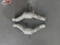 KM SS304 Euro 6 Catalyseur à haut débit et Downpipe pour Ferrari F8 Tributo Spider 3.9T V8, Tuyau d'échappement avant Performance