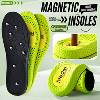 8 Eingebettete Magnete Akupunktur-Stimulation Hochelastische Stoßdämpfung Antibakterielle Magnetische Massage PU Unisex Sport-Einlegesohlen