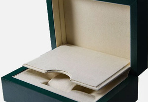 High End Green PU Watch Packaging Box Wholesale Brand Watch Gift Box Custom Embossed Logo Watch <b>Display</b> <b>Case</b> - Product Image 5