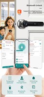 Serrure de sécurité intelligente personnalisable pour porte d'entrée, en alliage d'aluminium, serrure intelligente