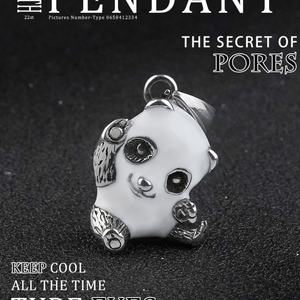 Dijes de Acero Inoxidable con Diseño de Panda en Plata Antigua, Personalizados de Fábrica, para Collares y Joyería Unisex, Gran Venta para Fiestas y Eventos - Product Image 2