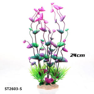 24 cm kunststof waterplanten kleurrijke simulatie kunstgras <span class=keywords><strong>aquarium</strong></span> plant decor - Product Image 4