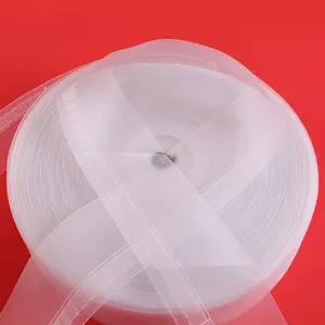 Giá Rẻ Polyester 7.5Cm Trong Suốt Vành Đai Phong Cách Nylon Snap Trim Sợi Rèm Tape Đối Với Trang Chủ