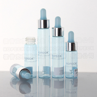 HOPECK 18/415 Flacon compte-gouttes en verre 5/10/15/20/25/30ml Flacon en verre vide avec compte-gouttes en plastique pour huile essentielle et sérum