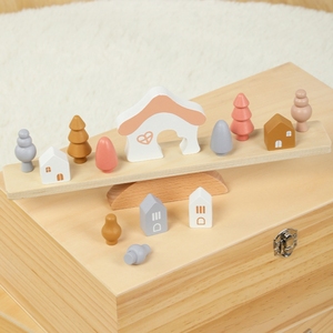 Montessori maison arbre Balance blocs de construction empilable en bois jouet jeu pour enfants de <span class=keywords><strong>3</strong></span> ans et plus, grand cadeau d'anniversaire - Product Image 6