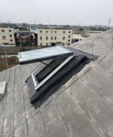 Fenêtre de toit plate pliante sur mesure en alliage d'aluminium à double vitrage isolant pour escalier