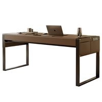 Bureau d'ordinateur modulaire en cuir haut de gamme bureau moderne bureau d'étude à domicile simple