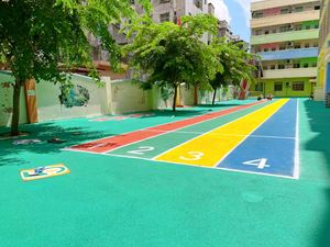 Inolp IAAF สนามเล่นกีฬาผ้าตาหมากรุกวัสดุแทร็ก EPDM เม็ดสำหรับบาสเก็ตบอล & วิ่งสำหรับระบบแซนด์วิช - Product Image 3