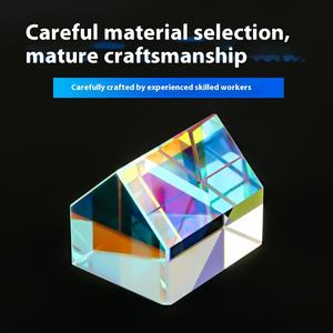 작은 집 색상 프리즘 광학 유리 색상 분리 다면체 프리즘 유리 프리즘 굴절 렌즈 빔 스플리터 - Product Image 3