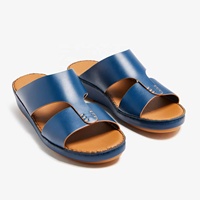 SHIKOL Sandales Vertes en Cuir de Veau pour Hommes, Faites Main, Personnalisées, Sandales Arabes Italiennes de Qualité Supérieure, Véritables Chaussons du Golfe Arabique en Cuir pour Hommes