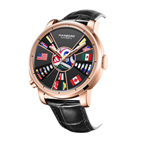 Montre automatique HANBORO pour homme, édition limitée, montre mécanique à bracelet en cuir noir, montre de football pour le sport