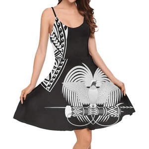 Gaun Pesta Hari Nasional Papua Nugini Model Tali Spaghetti Seksi untuk Wanita, Pesanan Kecil Grosir, Sesuai Permintaan - Product Image 2