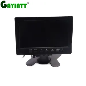 GAYINTT AHD 7 Inch TFT LCD Color Monitor 4pin and AV port Widescreen for Parking System Car Rear View Camera support AHD 1080P